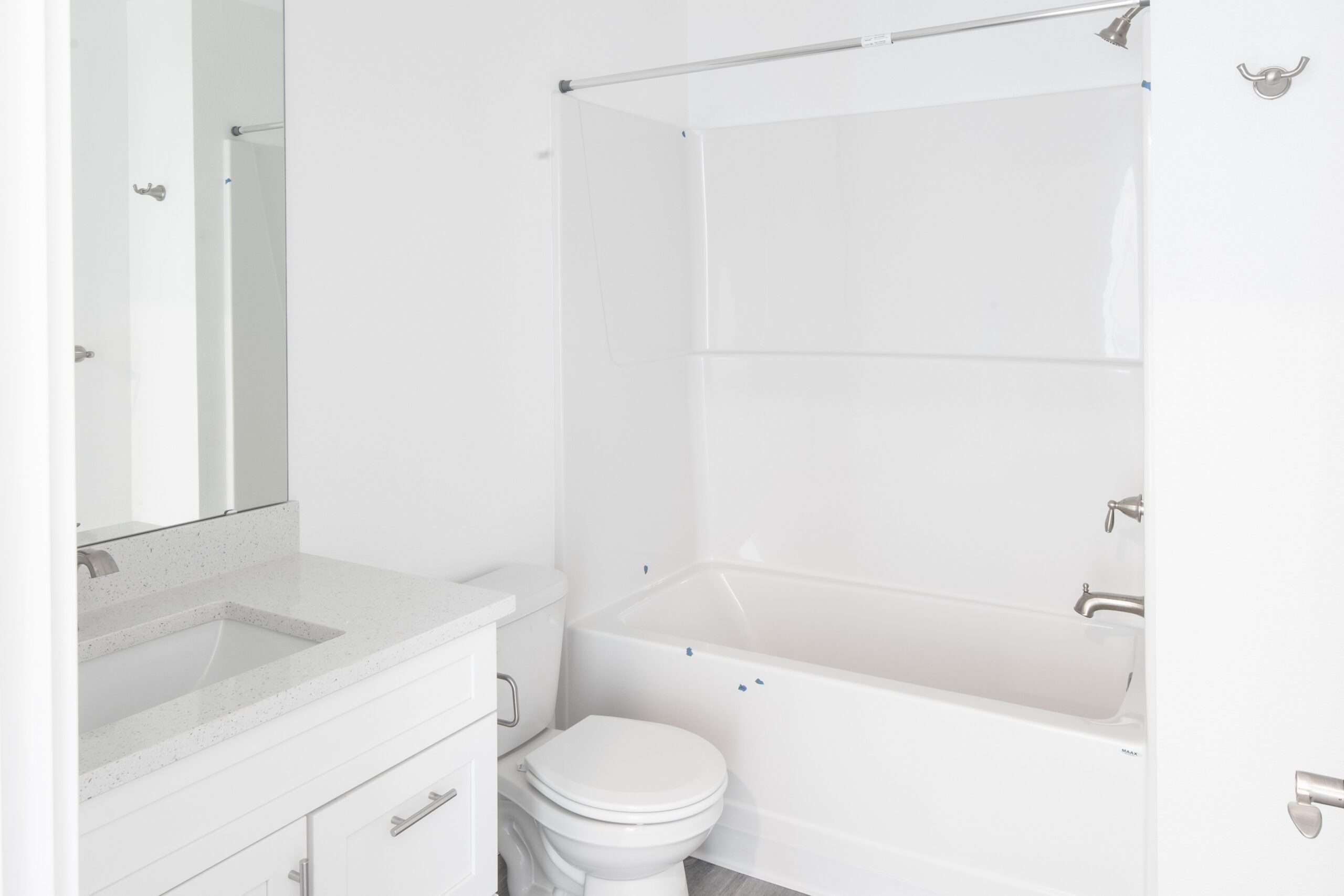 Bathroom with white fixtures